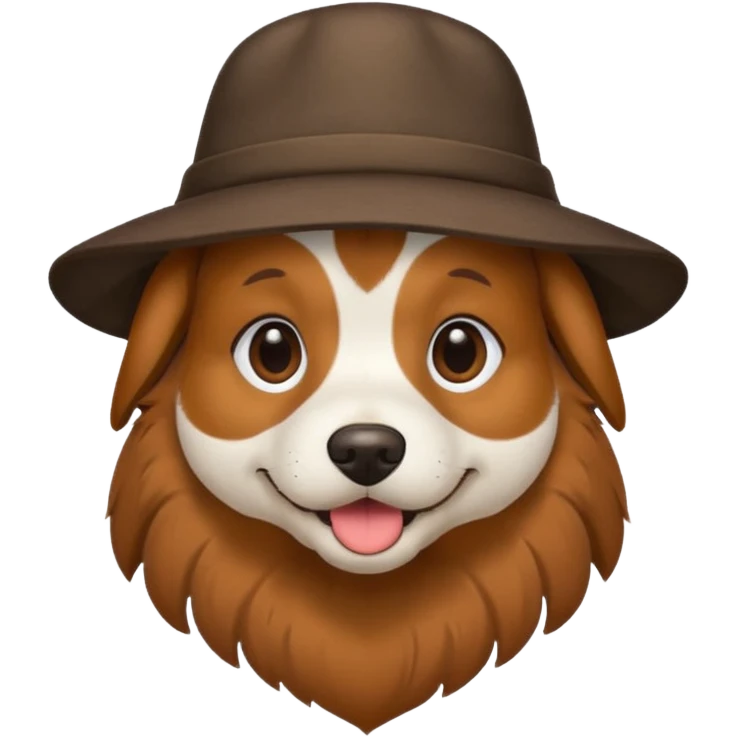 Dog wearing a hat emoji