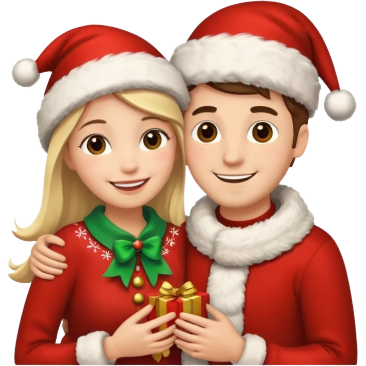 Due che si abbracciano natale emoji