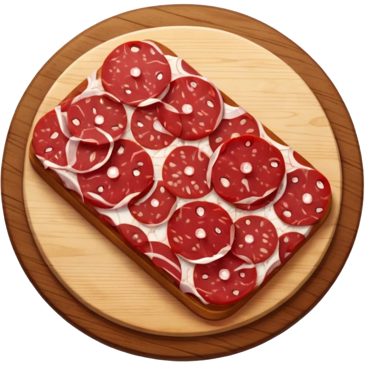 Salame slice on a board emoji