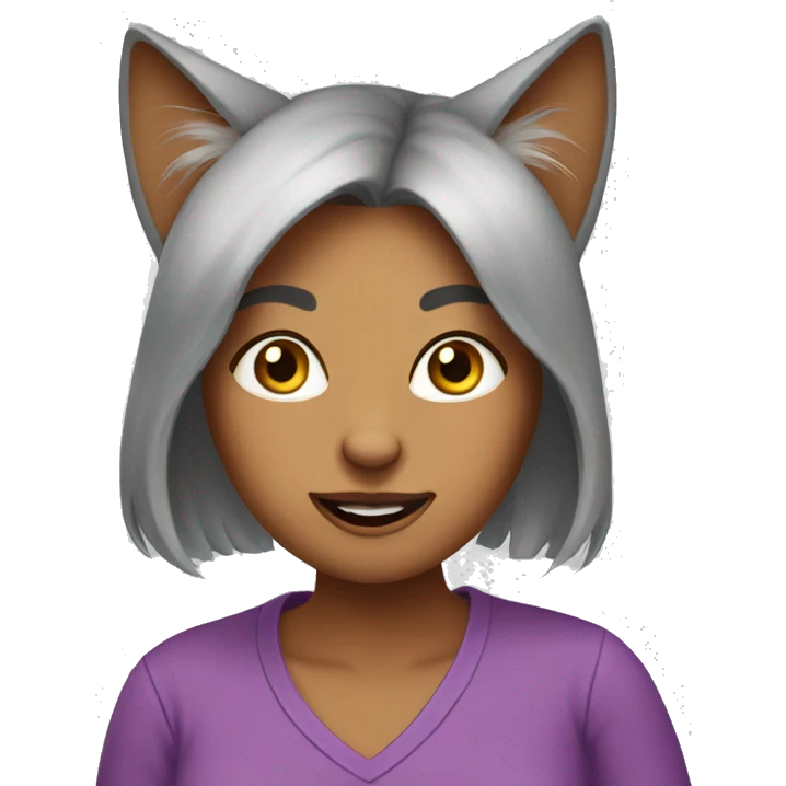 My wife as a cat emoji