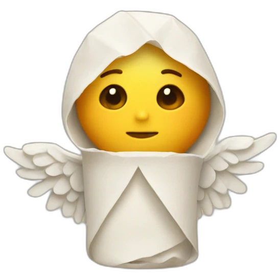Angel made of burrito emoji