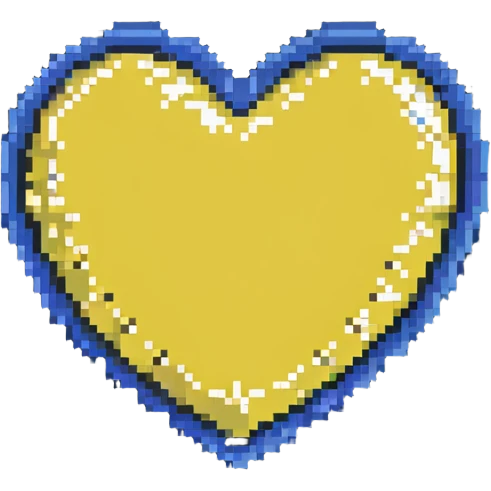 heart with yellow top and blue bottom emoji