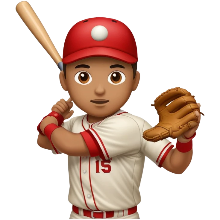Baseball player hitting the ball emoji