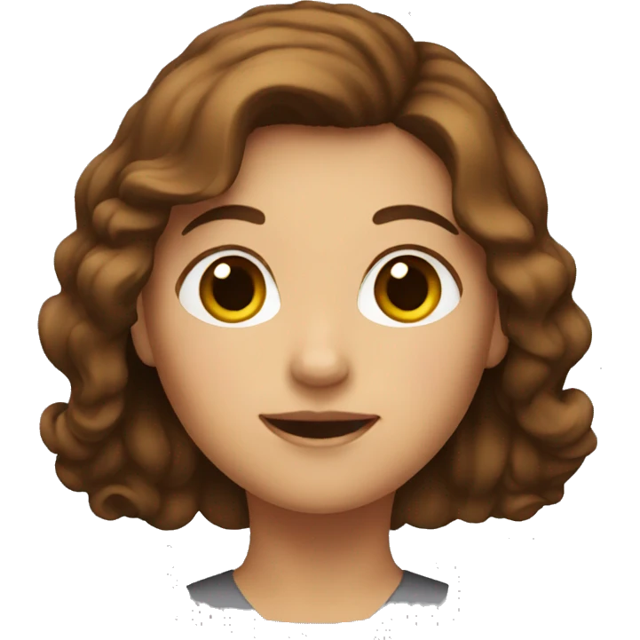 Small women with brown hair  emoji