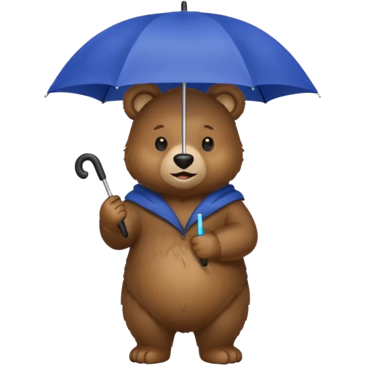 Bear with umbrella  emoji