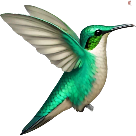 humming bird and lily emoji