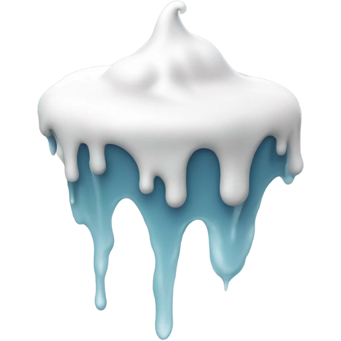 white liquid dripping icing emoji