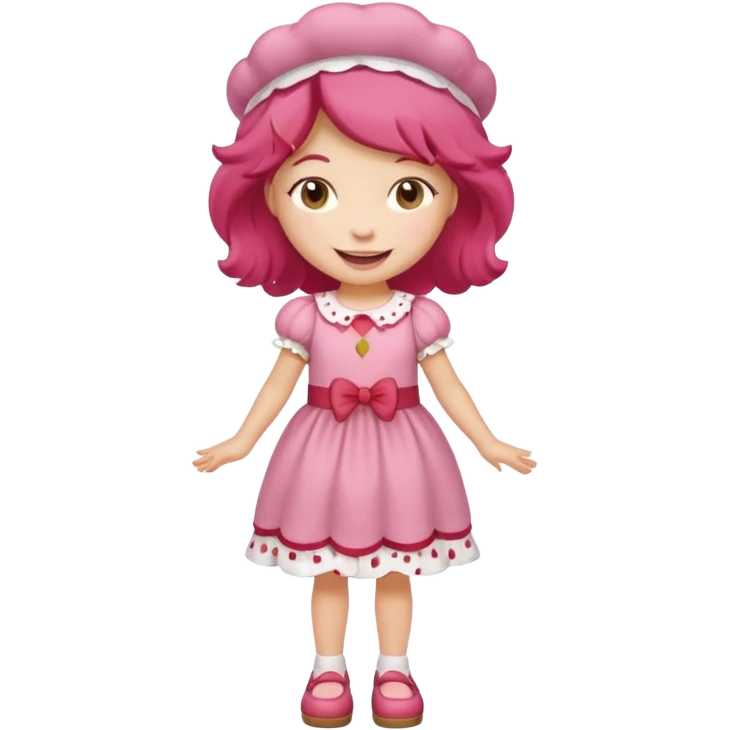 modern day cartoon character strawberry shortcake full body emoji