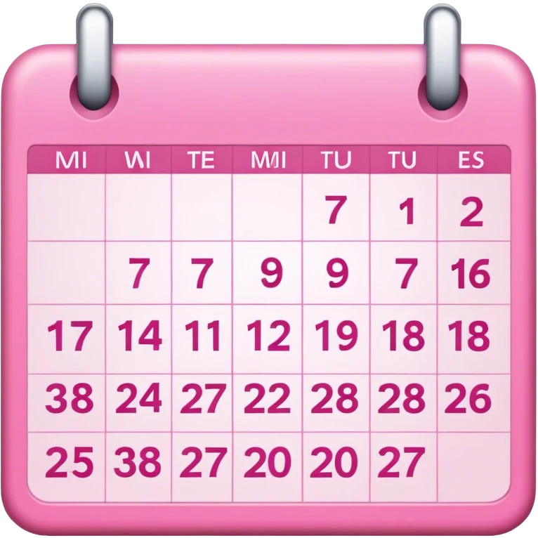 Calendar pink emoji