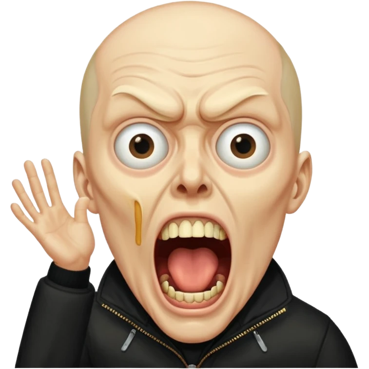 FAI LO STESSO UOMO CON LA GIACCA NERA (LA PRIMA IMMAGINE A SINITRA DELL ULTIMA RAPPRESENTAZIONE) CHE URLA DA DOLORE TIPO URLO DI MUNCH emoji