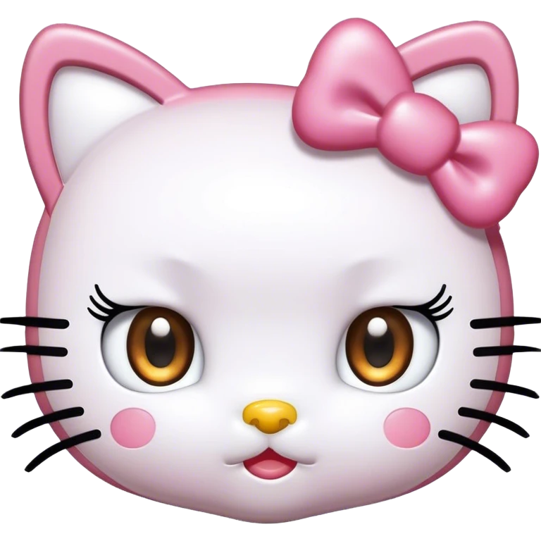  hello Kitty SANRIO with an eyelash spooly emoji