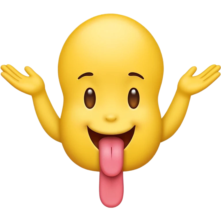  emoji with tongue out and hands on the side emoji