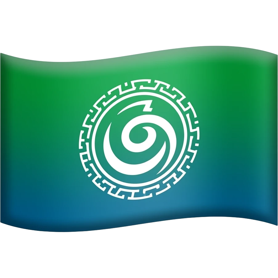 Azul  Et Verde limón  et flag centre ⵣ emoji