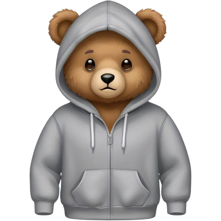 Teddy bear wearing hoodie  emoji