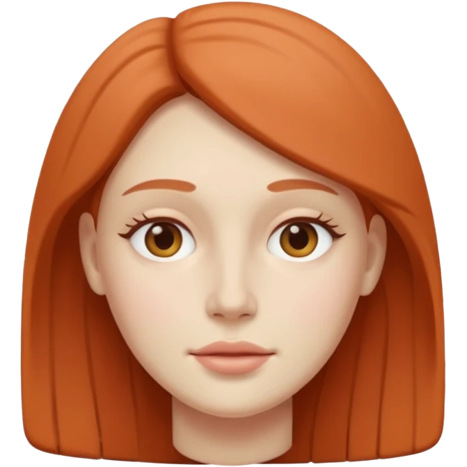 Clay female face flat emoji