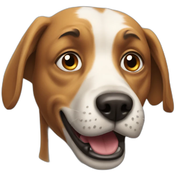 Crazy dog emoji