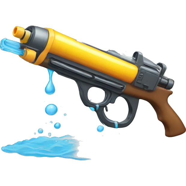 long water gun emoji