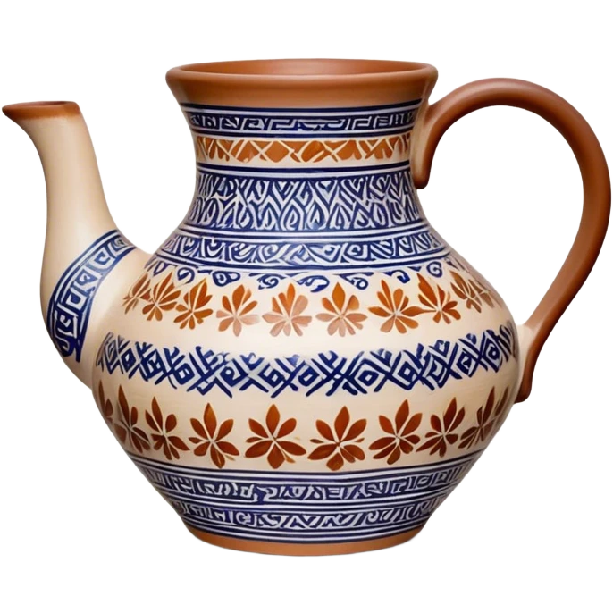 Cinematic Realistic image of a piece of Bolesławiec pottery, rendered with intricate, hand-painted designs and detailed textures, set against a softly illuminated backdrop that highlights its artisanal beauty emoji