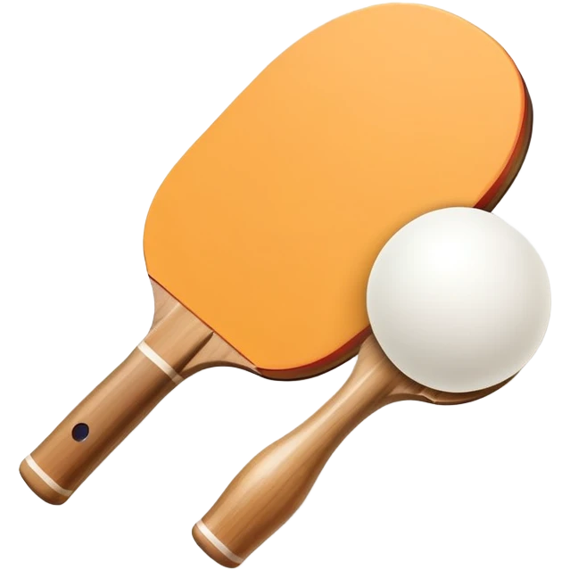 table tennis paddle and ball emoji