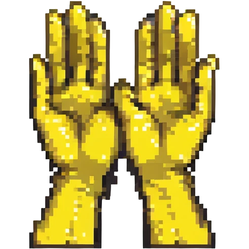 two yellow hands crossed in an X shape emoji