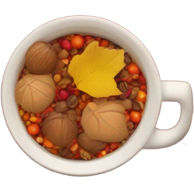 autumn in a cup emoji
