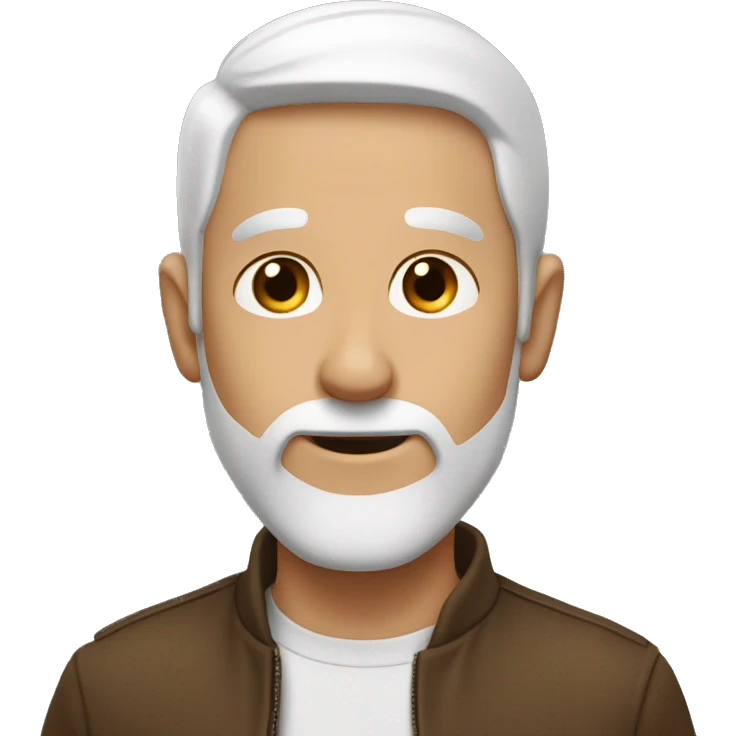 Everything white except his ears and use the same color brown on his ears emoji