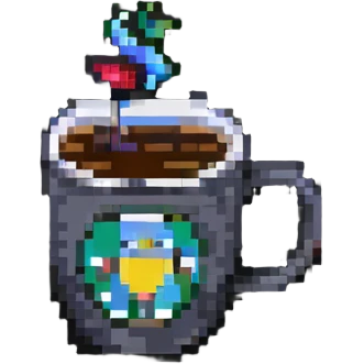 coffee cup pixel art emoji