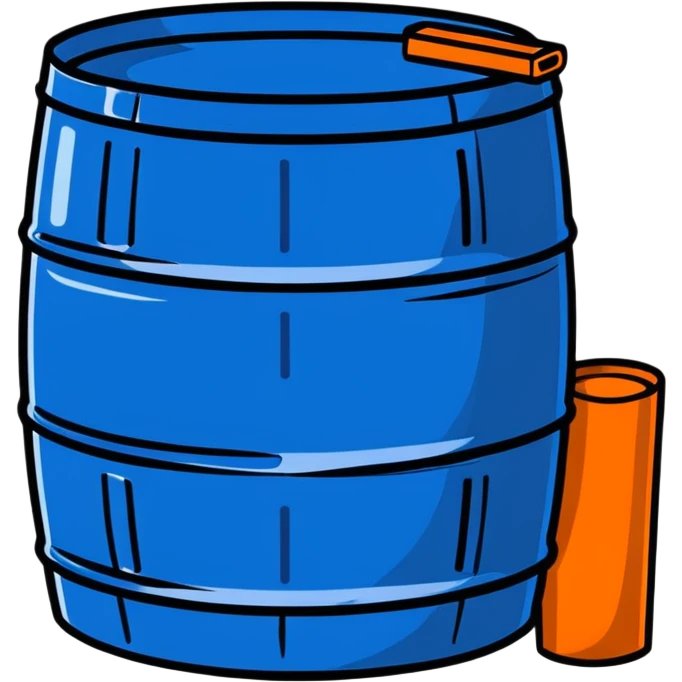 orange road construction barrel with glossy plastic look emoji
