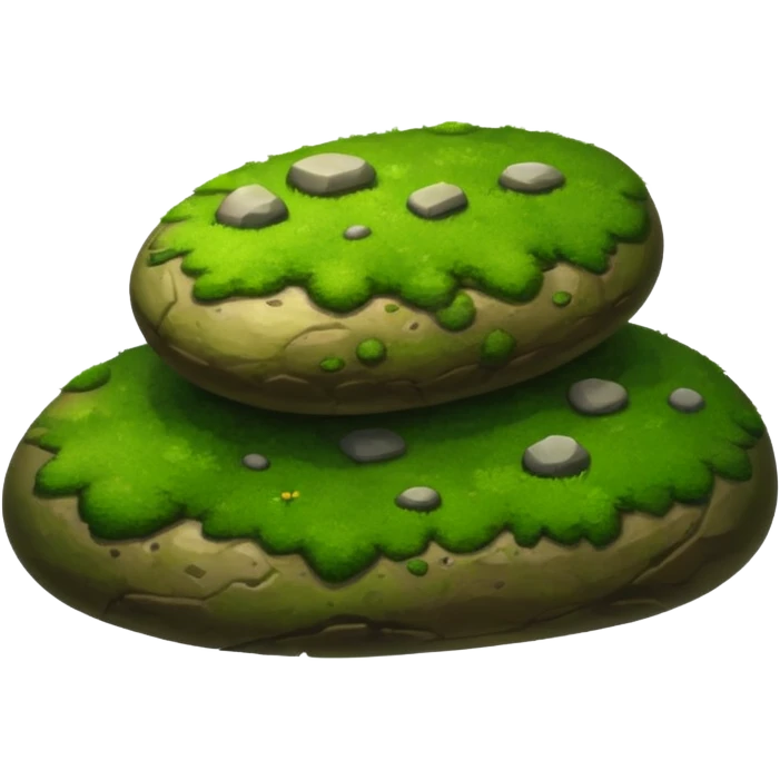 A patch of bright moss covering smooth forest stones.









































 emoji