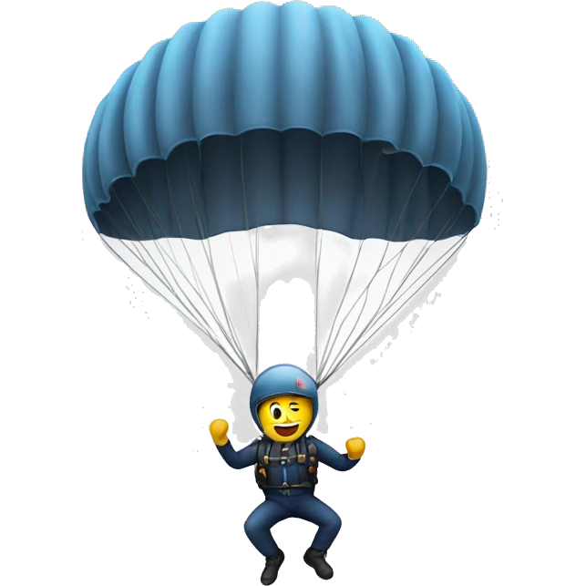 A man parachuting  emoji