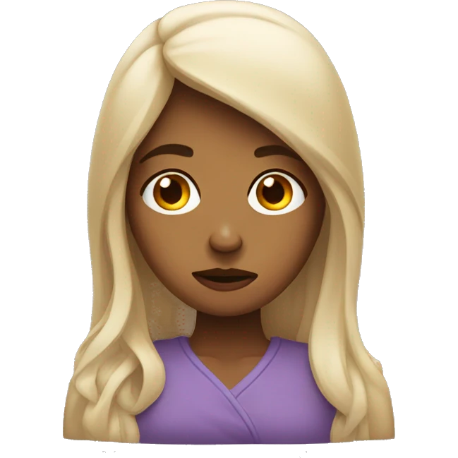 una mujer con cara triste emoji