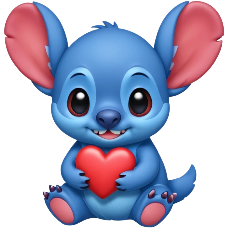 Stich carrying a hart  emoji