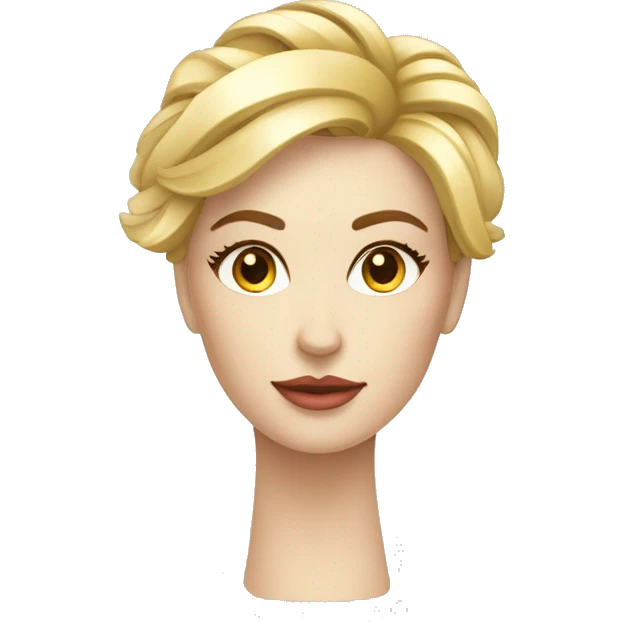 Femme mannequin parisienne à talons aiguille et cheveux long emoji