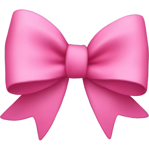 Cute pink bow emoji