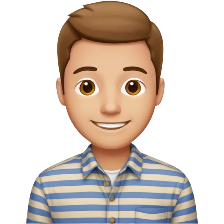 male in stripped shirt, not tshirt emoji