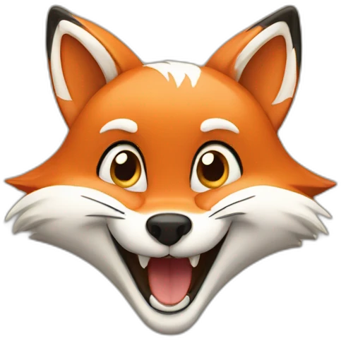 excited fox emoji
