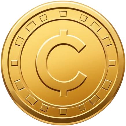 flat minimalist icon of a circle with ridges like a coin emoji
