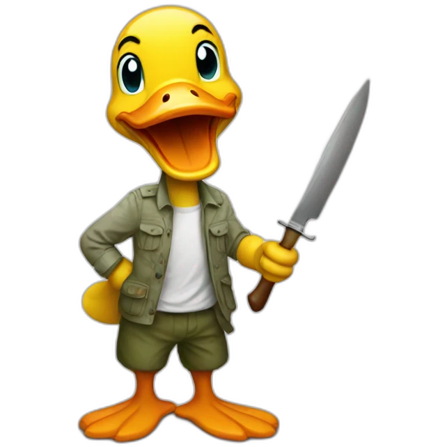 duck-with-knife emoji