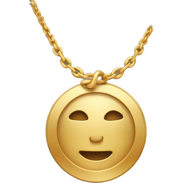 Gold necklace emoji