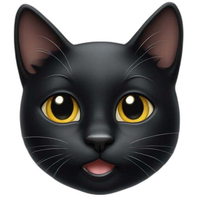 cheeky Black cat emoji