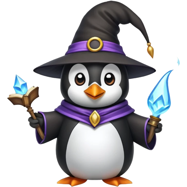 Penguin Wizard Google emoji