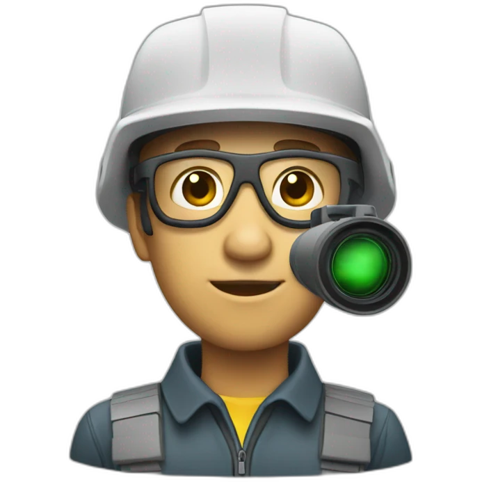 A topographer with a laser scanner emoji