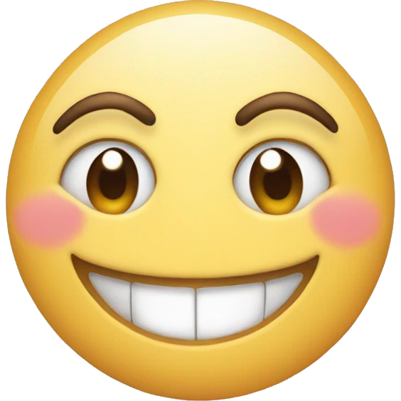 Smile emoji but with a heart instead of a mouth emoji