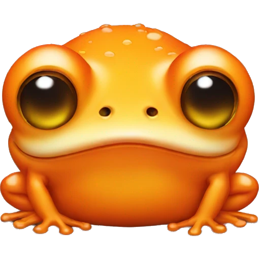 crying orange frog emoji