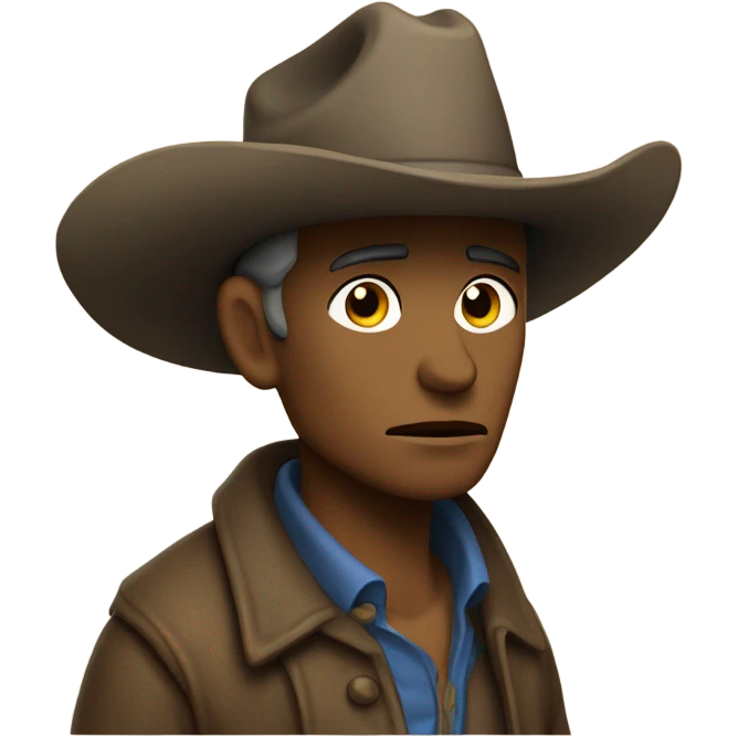Sad cowboy emoji