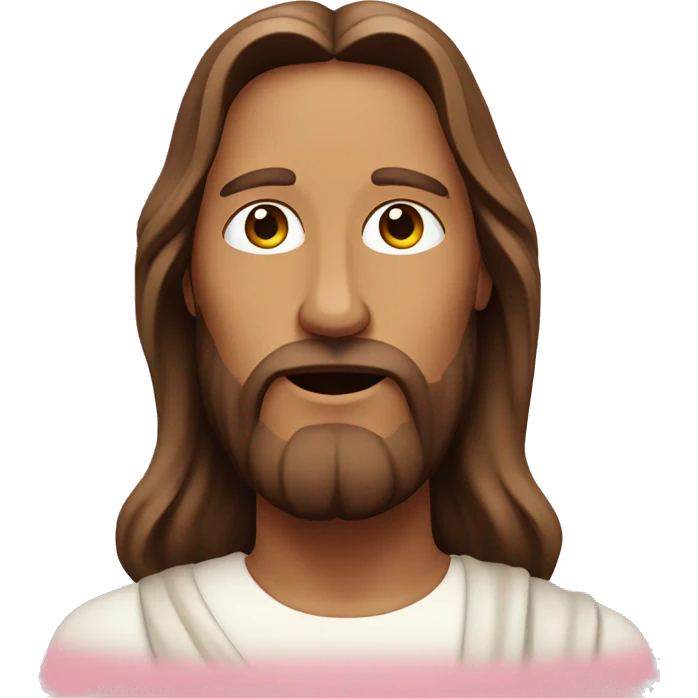 jesus with a pink cross  emoji