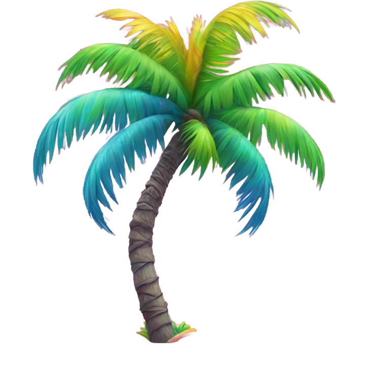 Lisa frank palm tree emoji