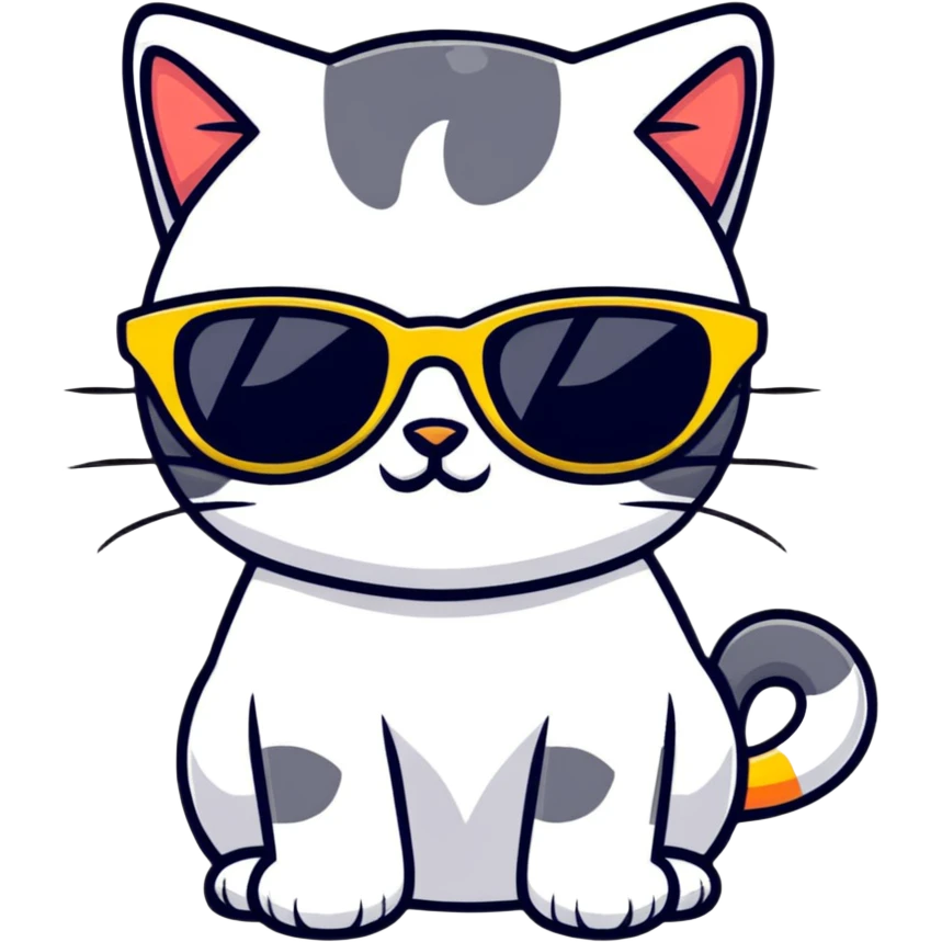 Cat with sunglasses emoji