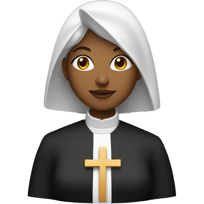 female clergy with cross emoji