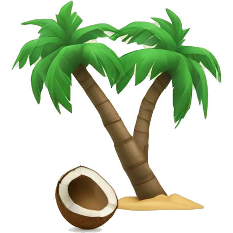 palm tree and falling coconuts  emoji
